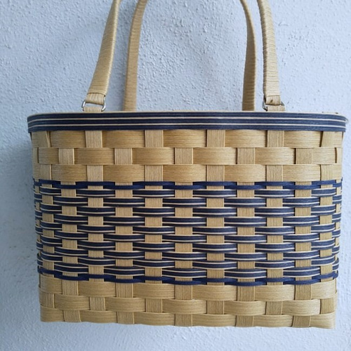 大きめサイズのクラフトかごバッグ（L）クラフト＆ヴィンテージ