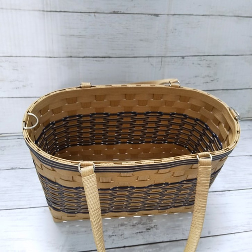 大きめサイズのクラフトかごバッグ（L）クラフト＆ヴィンテージ