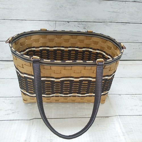 このみ様　オーダーカゴ完成品 Let's make a bag with a cute pattern with a craft band [just