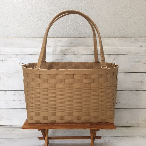 クラフトかごバッグ（L）クラフトカラ―A かごバッグ kagibari