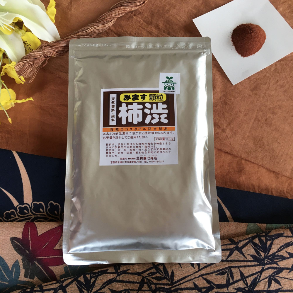 顆粒柿渋 粉末柿渋 100g 1袋を溶かすと柿渋液3.3リットル分に