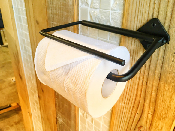 建築士が設計】無骨なアイアン ペーパーホルダー / コストコペーパー