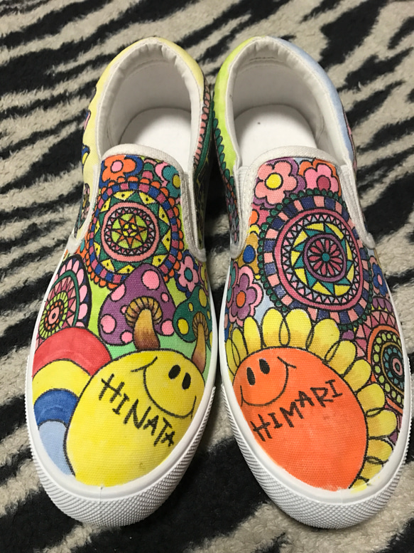 手描き上靴&スリッポン（受注製作、お届けまで2週間程度） 靴 ao＊akua  