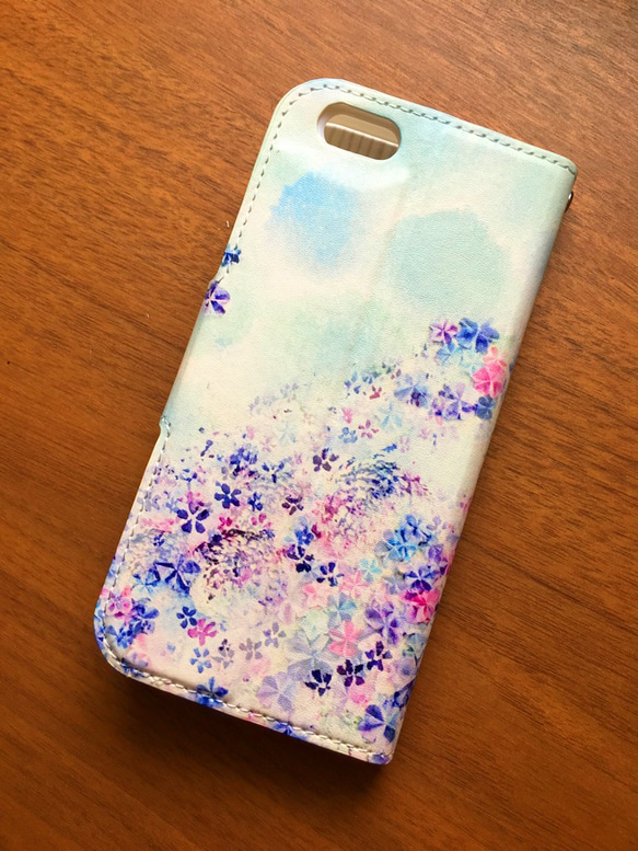 紫陽花スマホケース 2枚目の画像