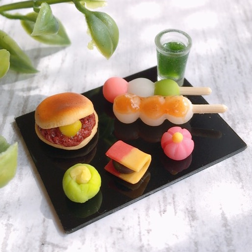 ミニチュア 和菓子セット ドールハウス ミニチュアスイーツ 作成依頼 