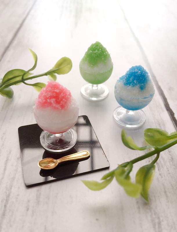 カラフルかき氷*✲゜6種類 ミニチュア 暖か