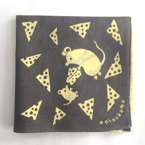 干支ハンカチ（イエロー）子丑寅卯辰巳午未申酉戌亥【ninokumo