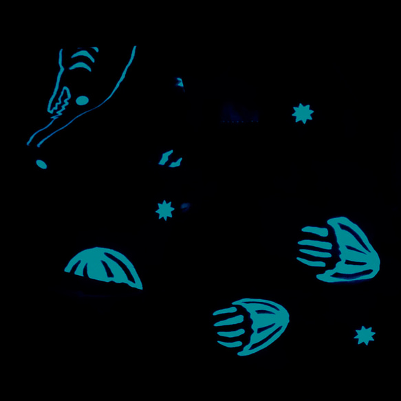 光る☆深海マスク（Ｍサイズ）ブラック【ninokumo】 9枚目の画像