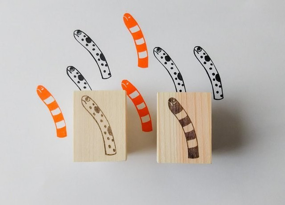 ちんあなご・にしきあなご 仲良し2点セット はんこ・スタンプ