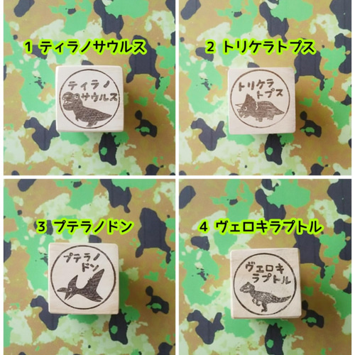 カッコイイ/恐竜お名前消しゴムはんこ その他入園グッズ NICOsmile