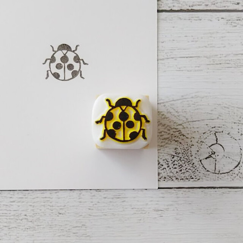 ミニてんとう虫 消しゴムはんこ はんこ・スタンプ NICOsmile ニコ