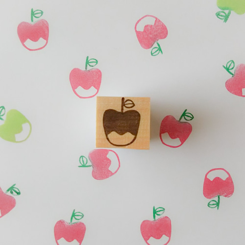 【sale★】消しゴムはんこ☆りんごちゃん ミニりんご 消しゴムはんこ はんこ・スタンプ NICOsmile ニコ スマイル