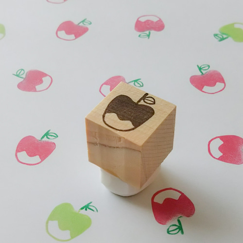 ミニりんご 消しゴムはんこ はんこ・スタンプ NICOsmile ニコ スマイル
