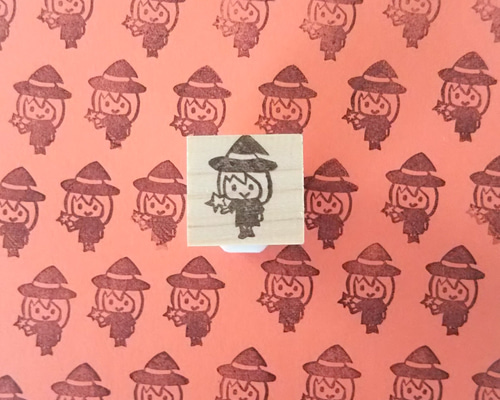 消しゴムはんこ No.277 ハロウィン⑮ 魔女 消しゴムはんこ No.277 ハロウィン⑮ 魔女