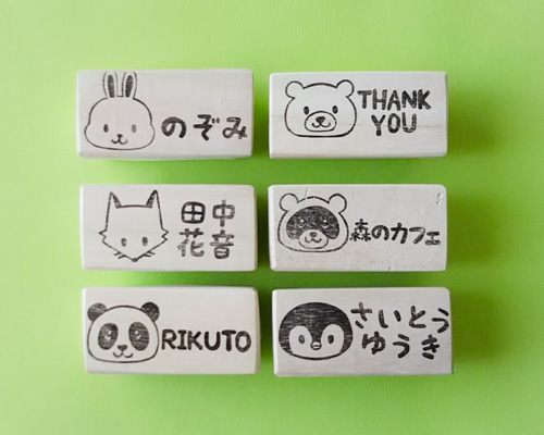 レトロうさぎ お祭り ありがとう 消しゴムはんこ うさぎのメッセージはんこ | iichi 日々の暮らしを心地よくする