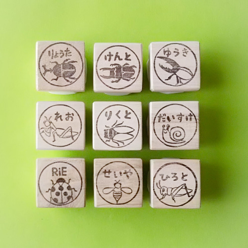 虫好きさん集まれ!! 選べる！昆虫・ムシ お名前消しゴムはんこ