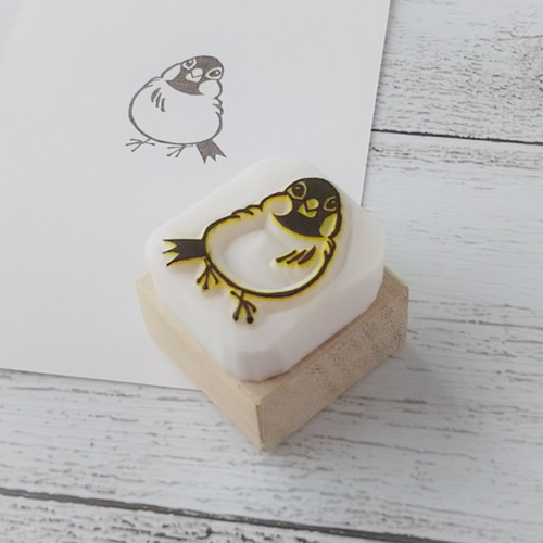 愛らしい桜文鳥 消しゴムはんこ はんこ・スタンプ NICOsmile