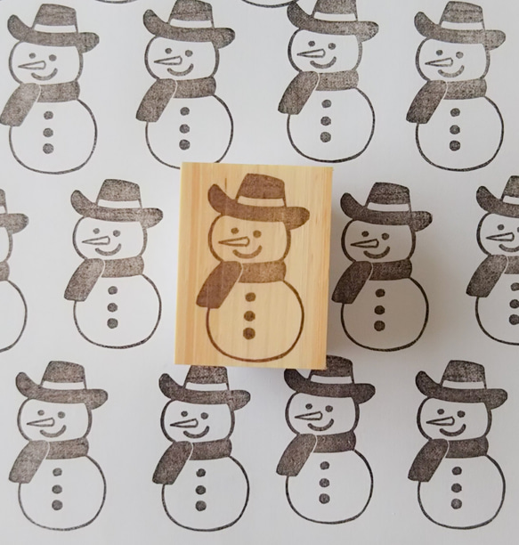 スノーマン＊消しゴムはんこ＊ はんこ・スタンプ NICOsmile ニコ