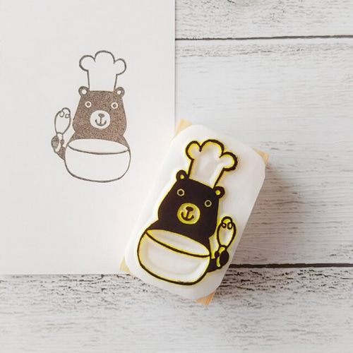 パティシエくまさん 消しゴムはんこ はんこ・スタンプ NICOsmile ニコ 