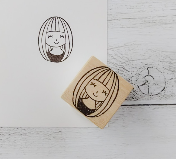 消しゴムはんこ。女子はんこ ニッコリ女の子 消しゴムはんこ はんこ・スタンプ NICOsmile ニコ