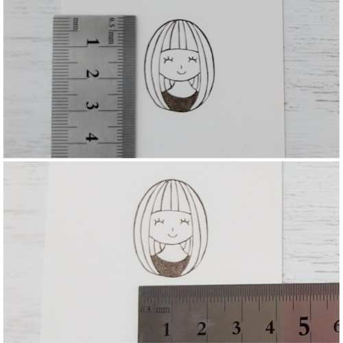 消しゴムはんこ。女子はんこ ニッコリ女の子 消しゴムはんこ はんこ・スタンプ NICOsmile ニコ