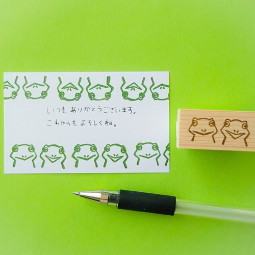 ケロケロ並べて楽しいカエル消しゴムはんこ はんこ・スタンプ