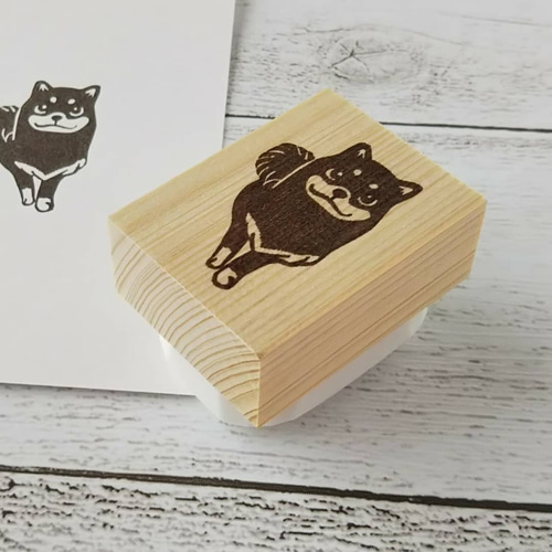 [柴ちゃん様ご確認用]オーダー☆消しゴムはんこ 柴犬 消しゴムはんこ はんこ・スタンプ ＊ほっこりLife＊ 通販