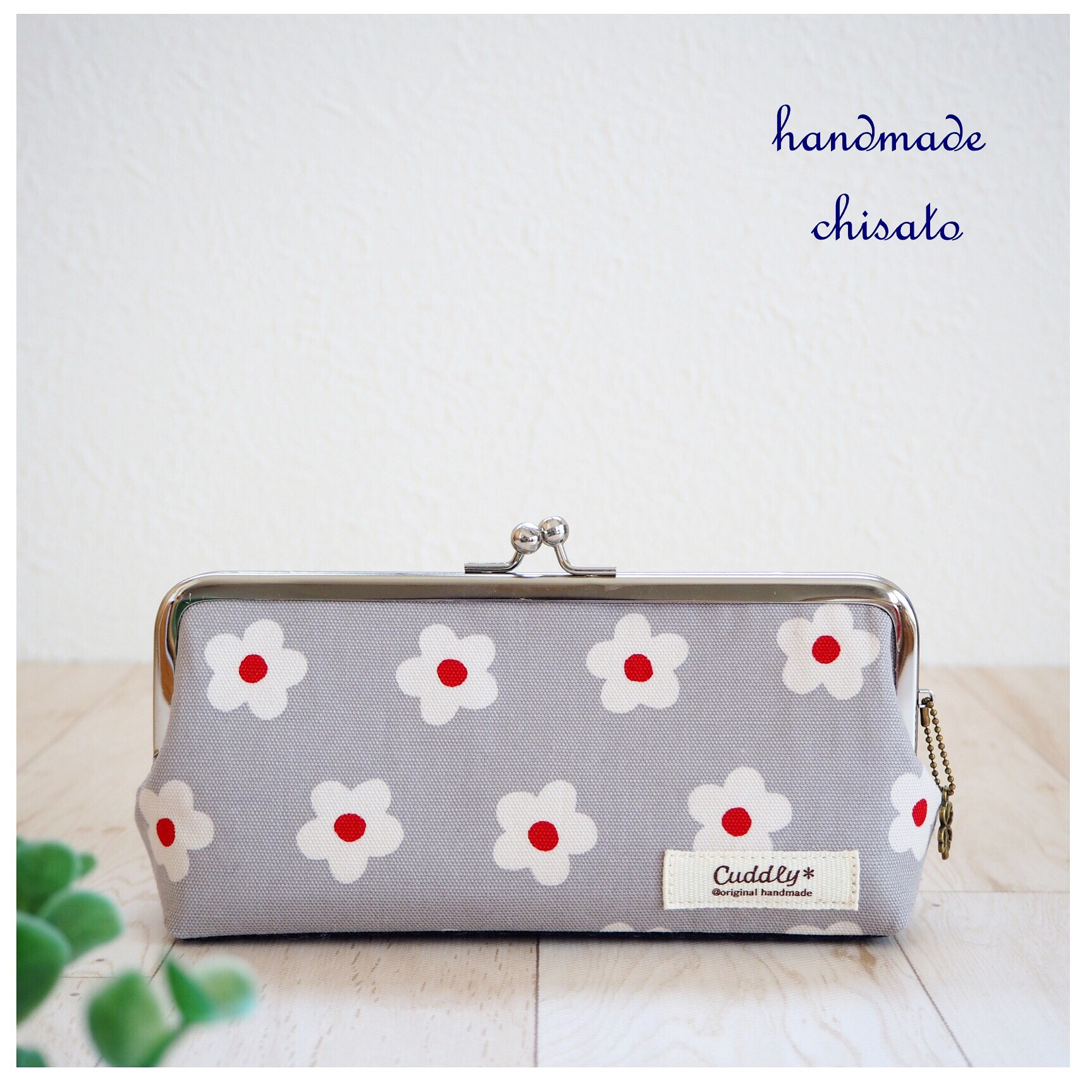 がま口財布 がま口ポーチ メイクポーチ ハンドメイド 北欧花柄