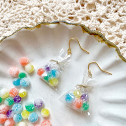 ⌘ 駄菓子屋さんの飴玉ピアス ⌘（金具変更可） ピアス（フック