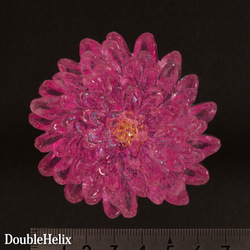 オルゴナイト　ヒーリングフラワー　菊　花型　赤紫色　水晶 4枚目の画像