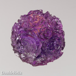 オルゴナイト　ヒーリングフラワー　バラ　花型球　紫色　アメジスト 3枚目の画像