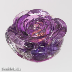 オルゴナイト　ヒーリングフラワー　バラの花型小　紫色　アメジスト入り 2枚目の画像