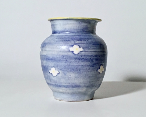 青色陶器花瓶 亀裂模様 青色陶器花瓶 亀裂模様 青色陶器花瓶 亀裂模様 Amazon.co.jp