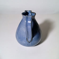 【送料無料】古代風の陶製水差し〈紺碧色〉 5枚目の画像