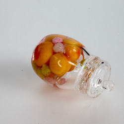 ミニチュアガラス　黄梅シロップ＆金平糖のキャニスター 5枚目の画像