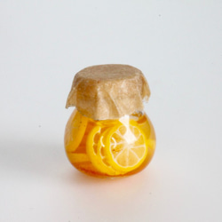 ミニチュアガラス　ハチミツレモンのキャニスター 2枚目の画像