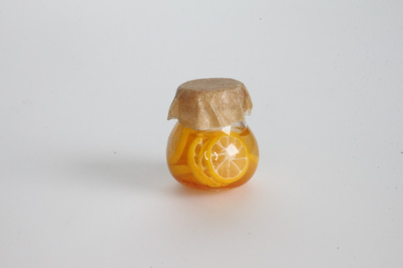 ミニチュアガラス　ハチミツレモンのキャニスター 3枚目の画像