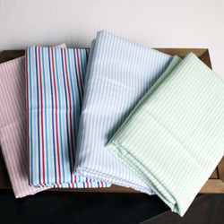 ガーゼ生地　ストライプ　112㎝巾×100㎝　～ライトピンク～ 3枚目の画像