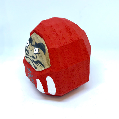 鎌田麦風作　奈良一刀彫　達磨　約26cm 鎌田麦風作奈良一刀彫達磨約26cm