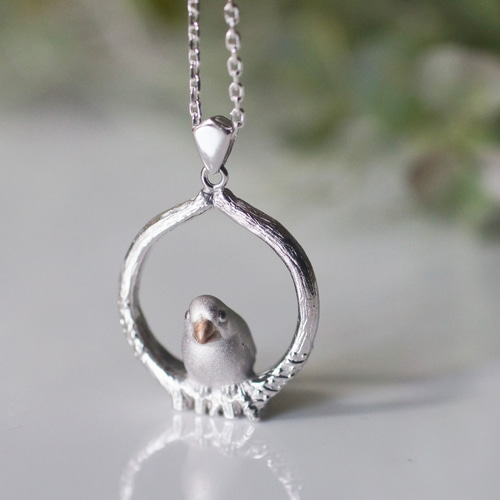 文鳥ペンダント ネックレス・ペンダント naturama 通販 12887304