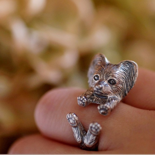 犬リング パピヨン 指輪・リング naturama 通販 1623949｜Creema