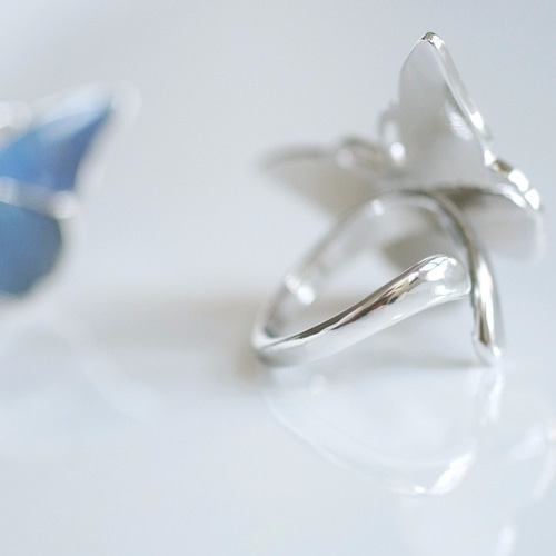 ブルーモルフォ蝶のリング／SILVER 指輪・リング naturama 通販