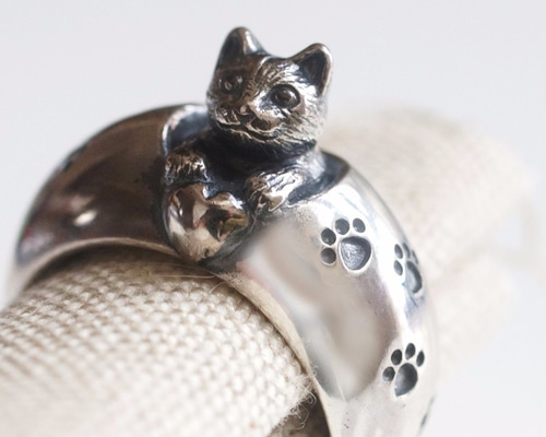 新品　ガーグル　CATSリング 黒猫  3連セットリング 12号　ねこ　ネコ 新品ガーグルCATSリング 黒猫 3連セットリング 12号ねこネコ