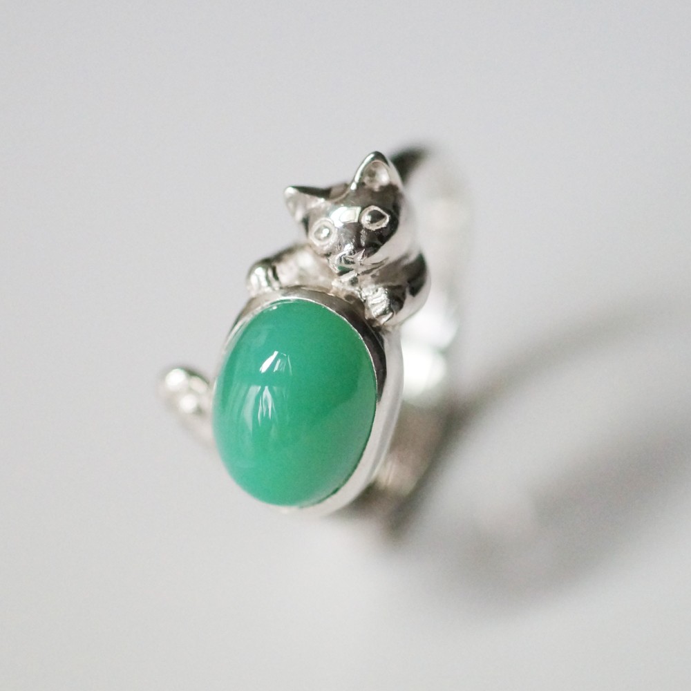 いろどり猫リング クリソプレーズ 24,211円