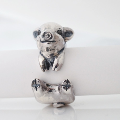 子豚リング 指輪・リング naturama 通販 6860060｜Creema(クリーマ)