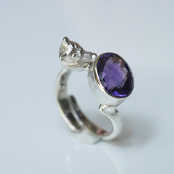 Oikake 貓戒指紫水晶 第5張的照片
