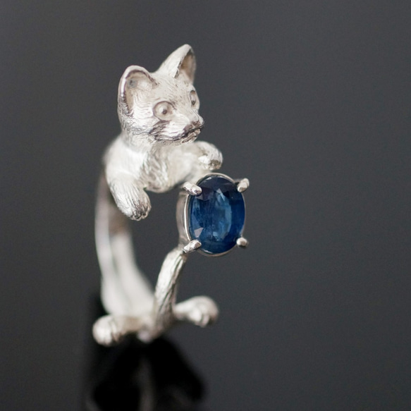 藍晶石貓戒指 第7張的照片