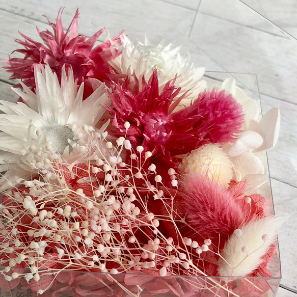 花材セット シルバーデイジー 千日紅 紫陽花 かすみ草 他 ドライフラワー プリザーブドフラワー 3枚目の画像