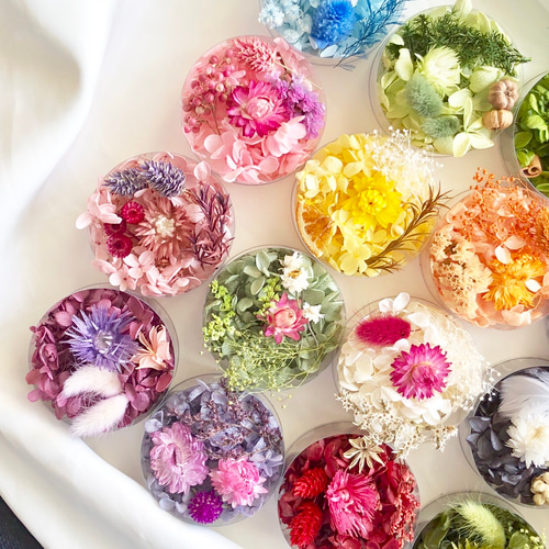 ③ ドライフラワー&プリザーブドフラワー 花材4色セット