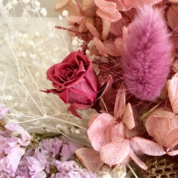 M17 花材 マイクロローズ 紫陽花 かすみ草 MIX花材セット プリザ ドライフラワー  ハーバリウム 2枚目の画像